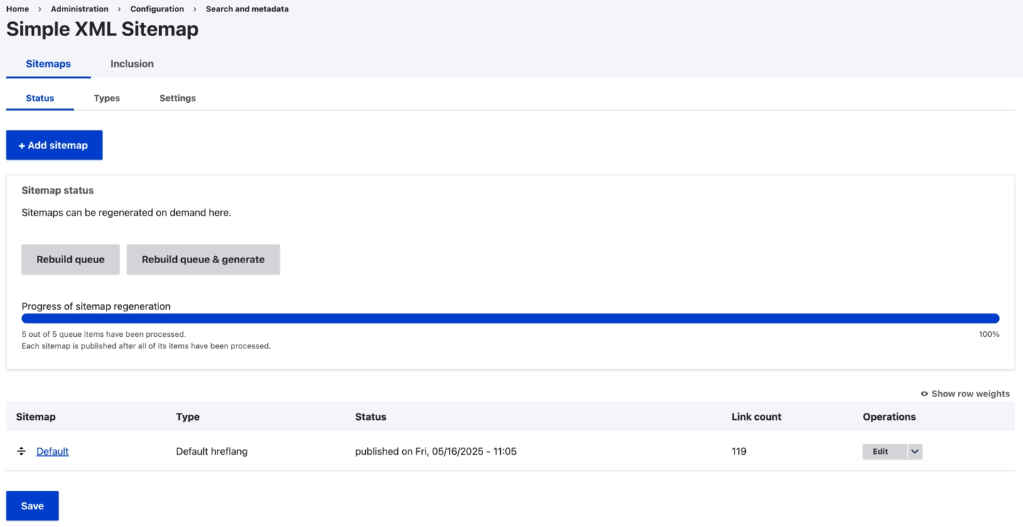 Simple XML Sitemap