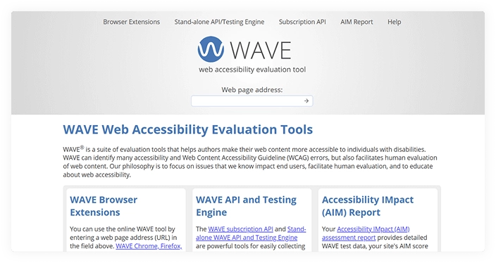 WAVE (Web Accessibility Evaluation Tool):  one panel to rule them all?