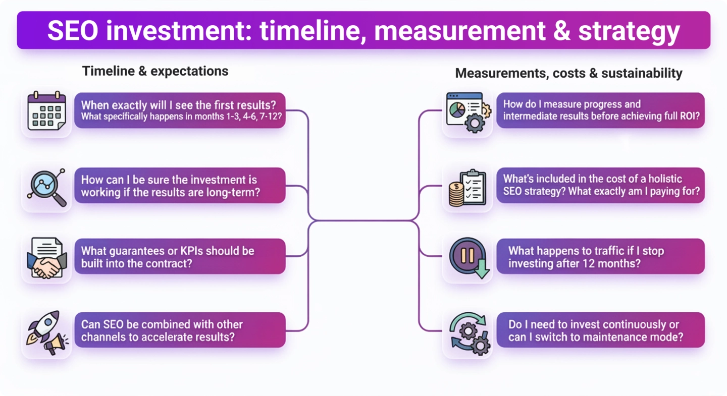 SEO investment: timeline, measurement & strategy