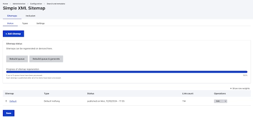 XML sitemap