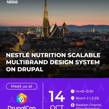 Less than a month left until DrupalConVienna 2025 Will you be there Our team will and were excited to be speaking about a scalable multibrand design system. Dont miss the session Nestlé Nutrition Scalable Multibrand Design System on Drupal Tuesday 1...