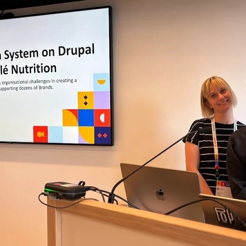 Our team is live on stage right now at DrupalCon dont miss their session Were incredibly proud of the amazing speakers Olga Tsiamliak and Bastien Chanot for sharing their expertise and passion with the community. Their session is packed with practic...